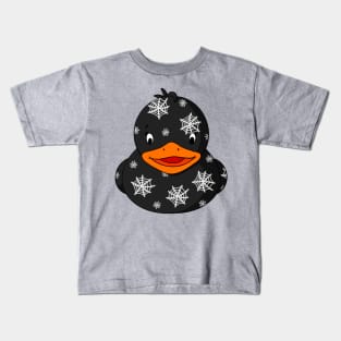 Spiderweb Pattern Rubber Duck Kids T-Shirt